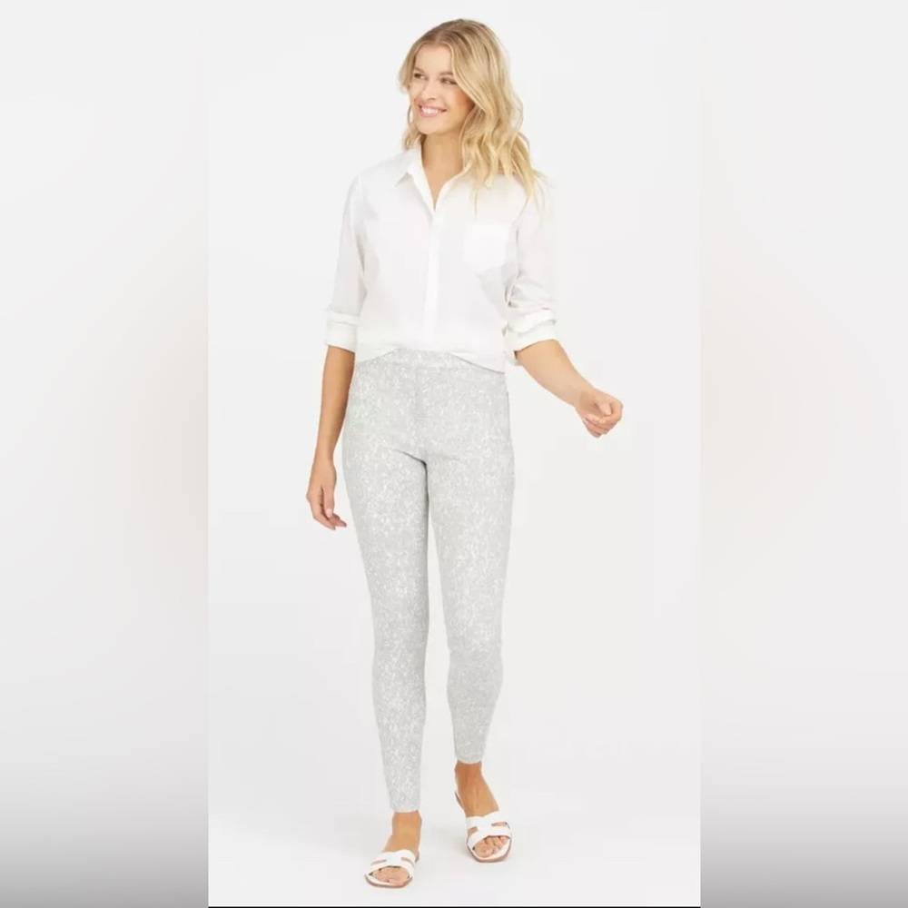 SPANX® Jean-ish® Jean-ish Ankle Leggings‎ Speckled Grey Size Large